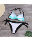 Nowy Patchwork Push Up Bikini Set kobiety Shining graniczy z strój kąpielowy seksowne cekiny stroje kąpielowe kobiet lato kostiu