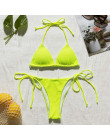 Kurkuma Halter neon bikini 2019 mujer Push up strój kąpielowy kobiet Sexy stroje kąpielowe damskie kostium kąpielowy biquini lat