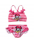 Hirigin dzieci Baby Girl Bikini zestaw 2019 Minnie Mouse różowy strój kąpielowy garnitur 2-7 T śliczne Kawaii kostium kąpielowy 