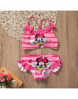 Hirigin dzieci Baby Girl Bikini zestaw 2019 Minnie Mouse różowy strój kąpielowy garnitur 2-7 T śliczne Kawaii kostium kąpielowy 