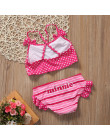 Hirigin dzieci Baby Girl Bikini zestaw 2019 Minnie Mouse różowy strój kąpielowy garnitur 2-7 T śliczne Kawaii kostium kąpielowy 