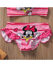 Hirigin dzieci Baby Girl Bikini zestaw 2019 Minnie Mouse różowy strój kąpielowy garnitur 2-7 T śliczne Kawaii kostium kąpielowy 