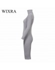 Wixra ciepłe kobiety jesień zima sweter z dzianiny sukienki Slim elastyczny golf z długim rękawem Sexy Lady Bodycon szata sukien