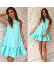 Vestidos Sexy Ruffles kobiety sukienka 2019 lato bez rękawów na co dzień linia plaża Boho czerwone sukienki Party krótki Mini su