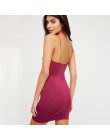 Niewidoczne nago Sexy Cami sukienka 2018 kobiety głębokie V neck Bodycon Slim sukienka Underdress panie Retro Sexy krótki pod su