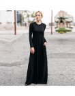 2019 na co dzień elegancki długi sukienka w dużym rozmiarze kobiety solidna O-neck z długim rękawem Bodycon sukienka na imprezę 