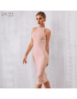 ADYCE 2019 nowy letni biały kobiety bandaża sukni Vestidos elegancki Tank Sexy bez rękawów Bodycon klub sukienki Celebrity sukie