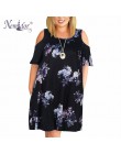 Nemidor kobiety Casual O-neck Off The Shoulder Midi Plus rozmiar letnia sukienka z krótkim rękawem luźne rocznika sukienka z kie