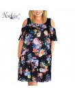 Nemidor kobiety Casual O-neck Off The Shoulder Midi Plus rozmiar letnia sukienka z krótkim rękawem luźne rocznika sukienka z kie