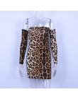 Hugcitar slash neck z długim rękawem backless bandaż leopard print sexy suknie 2018 jesień zima kobiety moda boże narodzenie suk