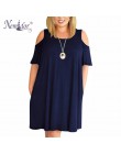 Nemidor kobiety Casual O-neck Off The Shoulder Midi Plus rozmiar letnia sukienka z krótkim rękawem luźne rocznika sukienka z kie