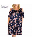 Nemidor kobiety Casual O-neck Off The Shoulder Midi Plus rozmiar letnia sukienka z krótkim rękawem luźne rocznika sukienka z kie