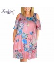 Nemidor kobiety Casual O-neck Off The Shoulder Midi Plus rozmiar letnia sukienka z krótkim rękawem luźne rocznika sukienka z kie