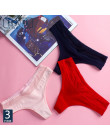 Thong Panties Cotton Sexy Lace Underwear Women Briefs Panty Lingerie G String Ladies Bikini T Back Female DULASI 3pcs/lot