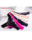 New Arrival Voplidia t-back bielizna damska seksowne figi stringi i struny G kobiet bez szwu koronki Hipster bielizna PM301