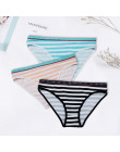 Women's Panties Sexy Cotton Crotch Briefs Female Underwear Lingerie Bikini Ladies Knickers Breathable Striped 3 pcs/set FUNCILAC