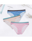 Women's Panties Sexy Cotton Crotch Briefs Female Underwear Lingerie Bikini Ladies Knickers Breathable Striped 3 pcs/set FUNCILAC