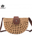 Moda ręcznie Rattan tkane słomy torba letnie torby plażowe dla kobiet 2019 Bohemia Messenger Crossbody torby dla dziewczyn sprzę