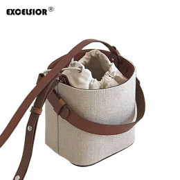 EXCELSIOR wiadro torba Crossbody damskie torby torba plażowa torebki markowe wysokiej jakości torby dla kobiet 2019 Bolso Mujer 