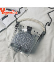 Yogodlns moda kobiet torebki przezroczyste torebka typu jelly Bag 2019 nowy łańcuch Crossbody wiadro torby kobiety torby plażowe