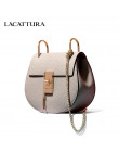 LACATTURA kobiety messenger torby skóra bydlęca torebka panie torby na ramię z łańcuchem sprzęgło mody crossbody torba marki cuk