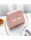 Eleganckie kobiety Messenger torby moda Pure Color cukierkowe kolory skórzane Hasp torba na ramię torba w klatce piersiowej torb