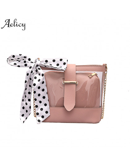 Aelicy luksusowe dziewczyny torby na ramię @ przejrzyste łuk wstążka kobiety Messenger torby moda małe panie crossbody torba bol