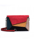 SMOOZA Retro matowy Patchwork Crossbody torby dla kobiet Messenger torby łańcuch pasek torba na ramię pani mała klapa na krzyż t