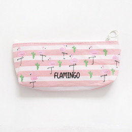 1pc Flamingo kosmetyczka kobiety Necessaire makijaż torba podróżna płótno kreskówki przenośna torba na kosmetyki do makijażu zes