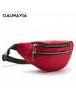 DAUNAVIA fanny pack talii torby podróży w klatce piersiowej telefon talii pakiety moda kobiety nerka podwójna zamek duża pojemno