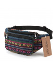 Annmouler moda kobiety Waist Pack 6 kolorów tkaniny Fanny Pack podwójne zamek błyskawiczny w klatce piersiowej torba w stylu boh