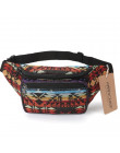 Annmouler moda kobiety Waist Pack 6 kolorów tkaniny Fanny Pack podwójne zamek błyskawiczny w klatce piersiowej torba w stylu boh