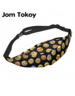 Jom Tokoy nowe kolorowe talii opakowanie dla mężczyzn Fanny Pack styl nerka Emoji czarne kobiety pasek na pieniądze ponad milion