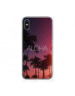 Ciciber Hawaiian Ocean plaży Aloha telefon etui na Apple iPhone 7 8 6 6s Plus X XR XS MAX 5 5S SE miękkie etui z termoplastyczne