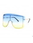 Fashion Oversized Blue Yellow Gradient Sunglasses Women 2019 Luxulry Brand Designer Red Rimless Metal Female Sun Glasses Shades