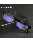 Iboode TR90 Ultralight Anti-Blue-Ray okulary do czytania blokujące niebieskie światło okulary do czytania okulary nadwzroczność 