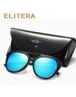 ELITERA moda motyl okulary przeciwsłoneczne damskie lustro spolaryzowane UV400 okulary marka projektant z oryginalnym pudełku
