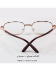 Mężczyźni kobiety zapakowane okulary do czytania szklane soczewki Presbyopia rama ze stopu Unisex okulary + 0.5 + 0.75 + 1.25 + 