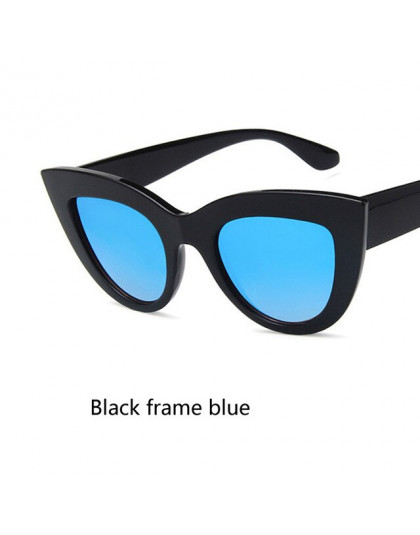 OHMIDA Retro z tworzywa sztucznego Cat Eye okulary przeciwsłoneczne kobieta 2018 nowe mody marki w stylu Vintage panie okulary p