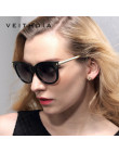 VEITHDIA Retro TR90 w stylu Vintage okulary przeciwsłoneczne spolaryzowane okulary Cat Eye damskie projektant kobiet okulary prz