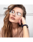 Moda Retro damskie okulary ramki okularów rama Vintage okrągłe przezroczyste soczewki przezroczyste okulary rama kobiety