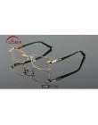  SCOBER  diamentowe do cięcia 100% ze stopu tytanu Rimless Royal Deluxe mężczyźni kobiety gradientu okulary do czytania + 1 + 