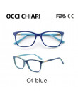 OCCI CHIARI w stylu Vintage okulary dla osób z krótkowzrocznością kobiety anty Blue Ray okulary komputerowe diament wiosna zawia