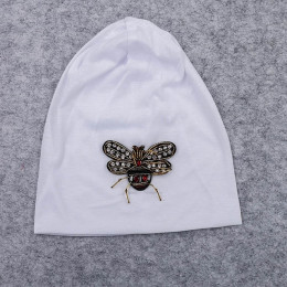 GZHilovingL 2019 nowych moda kobiety Bee Slouchy czapki na co dzień luźne Hip hop damskie cienkie bawełniane maski kapelusze Cap