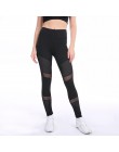 CHRLEISURE pracy różowy legginsy kobiety wiosna kostki Softe Legging siatki szwy Hollow Slim Push Up Lady jest legging