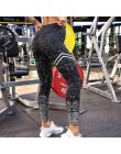 CHRLEISURE wysoka talia legginsy do ćwiczeń panie 2018 moda Graffiti drukuj legginsy kobiece Fitness odzież sportowa damskie