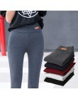 Na co dzień zagęścić bawełniane legginsy kobiety jesień nowa moda Fitness Slim Fit kostki długość legginsy etykiety elastyczne s