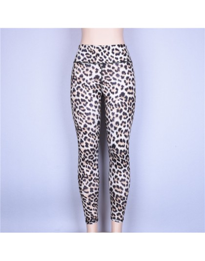 NORMOV trening legginsy kobiety Sexy wysokiej talii spodnie kobiet odzież Leopard drukowane legginsy Push Up letnie spodnie Femm