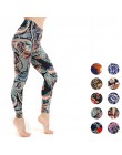 Trening legginsy damskie poliester wysokiej talii kostki długość spodnie Patchwork Push Up kobiet Legging Slim Skinny legginsy s