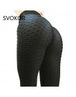 SVOKOR wysokiej talii stałe kobiety legginsy 2018 moda na co dzień Fold poliester długość kostki spodnie Sexy fitness legginsy d